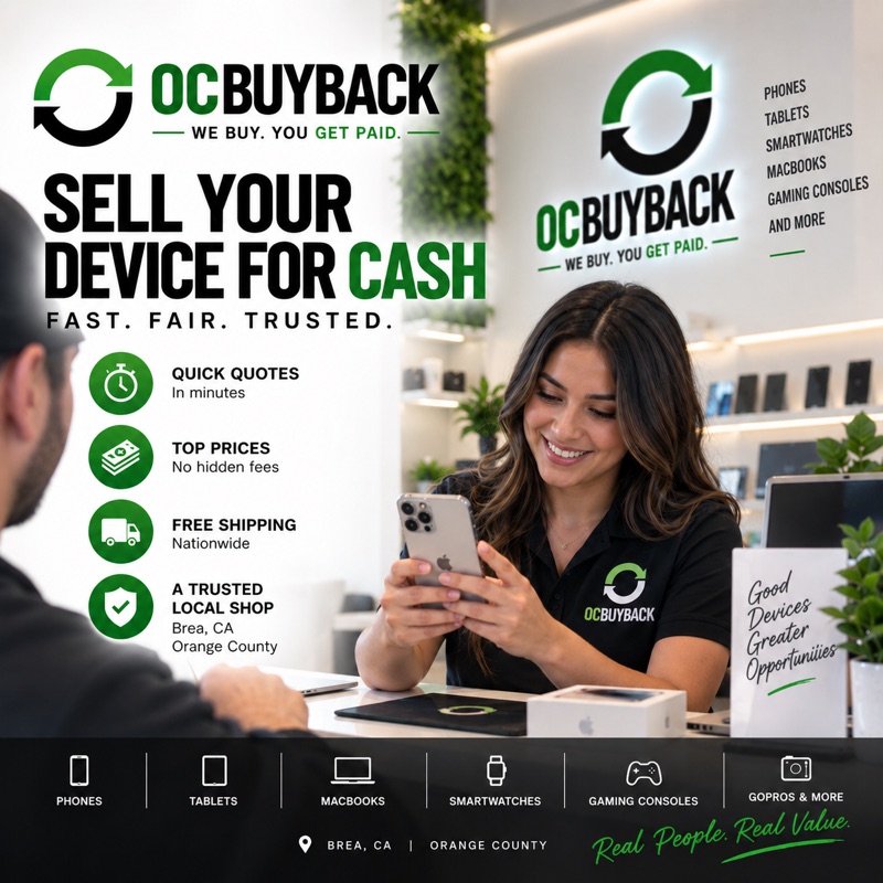 Why choose OCBuyBack — free shipping, fast payouts, 14-day price lock, no bait-and-switch